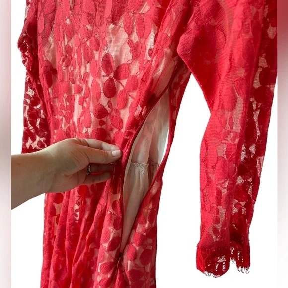 SOLD Free People Floral Mesh Lace Dress - Picture 7 of 12